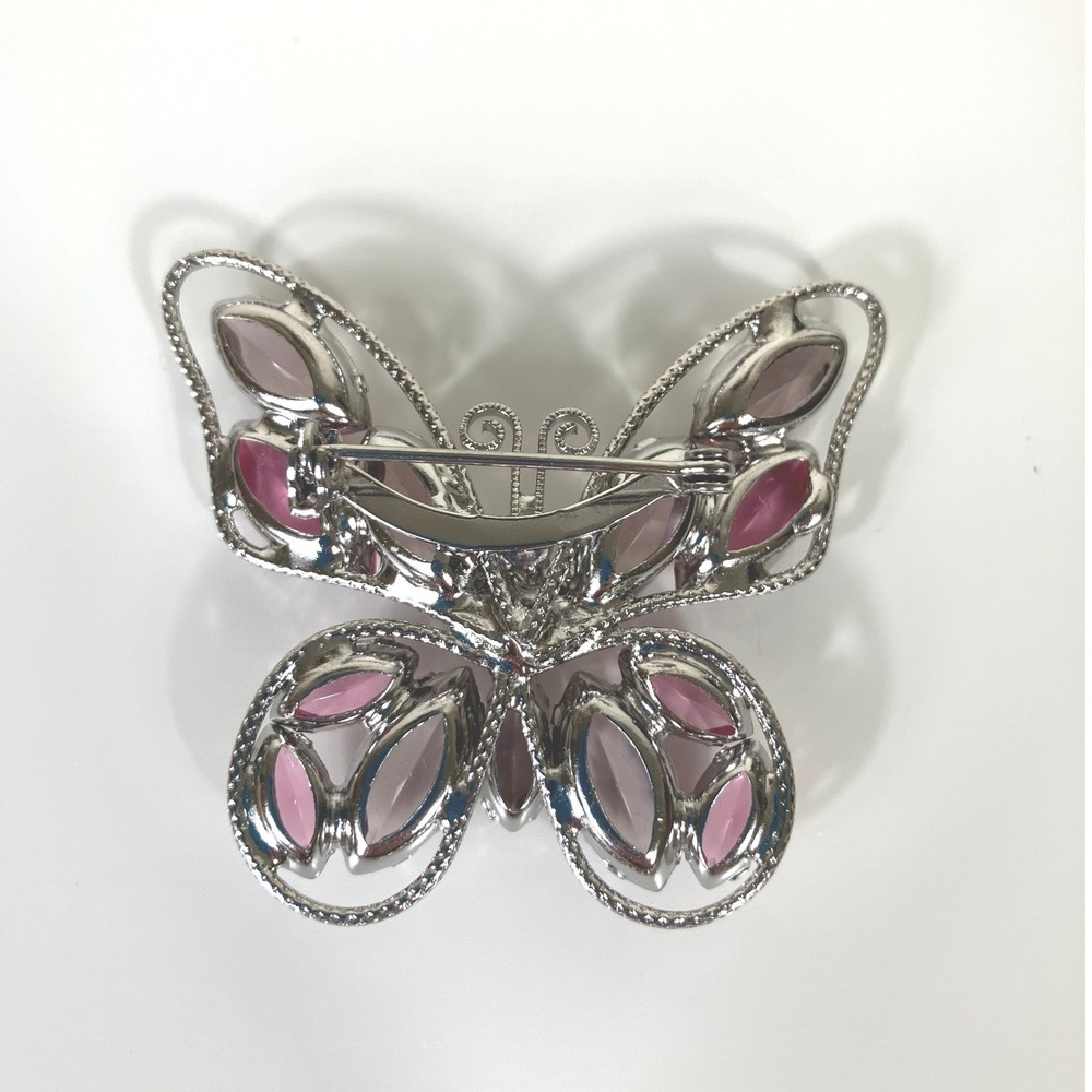 Vintage Juliana D&E Butterfly Rhinestone Brooch Mid Century Retro 50's - Picture 2 of 2